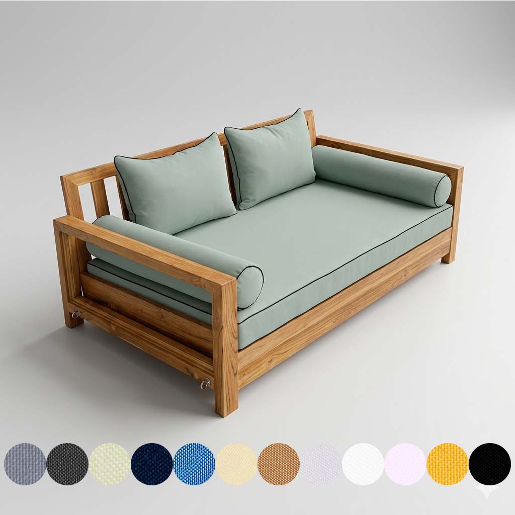 STYLE 4 - Mattress & Pillow Bolster Cushion Cover and Insert for Outdoor Indoor Daybed Porch Swing Bed Full Size