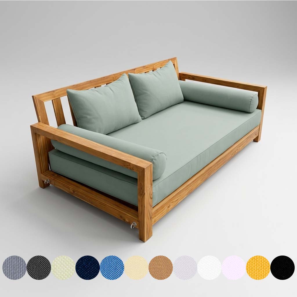 STYLE 4 - Mattress & Pillow Bolster Cushion Cover and Insert for Outdoor Indoor Daybed Porch Swing Bed