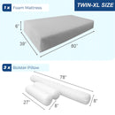 STYLE 6 Mattress Foam & Bolster Pillow Polyester Fiberfill Inserts for Outdoor Indoor Daybed Porch Swing Bed | INSERT ONLY |