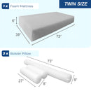 STYLE 6 Mattress Foam & Bolster Pillow Polyester Fiberfill Inserts for Outdoor Indoor Daybed Porch Swing Bed | INSERT ONLY |