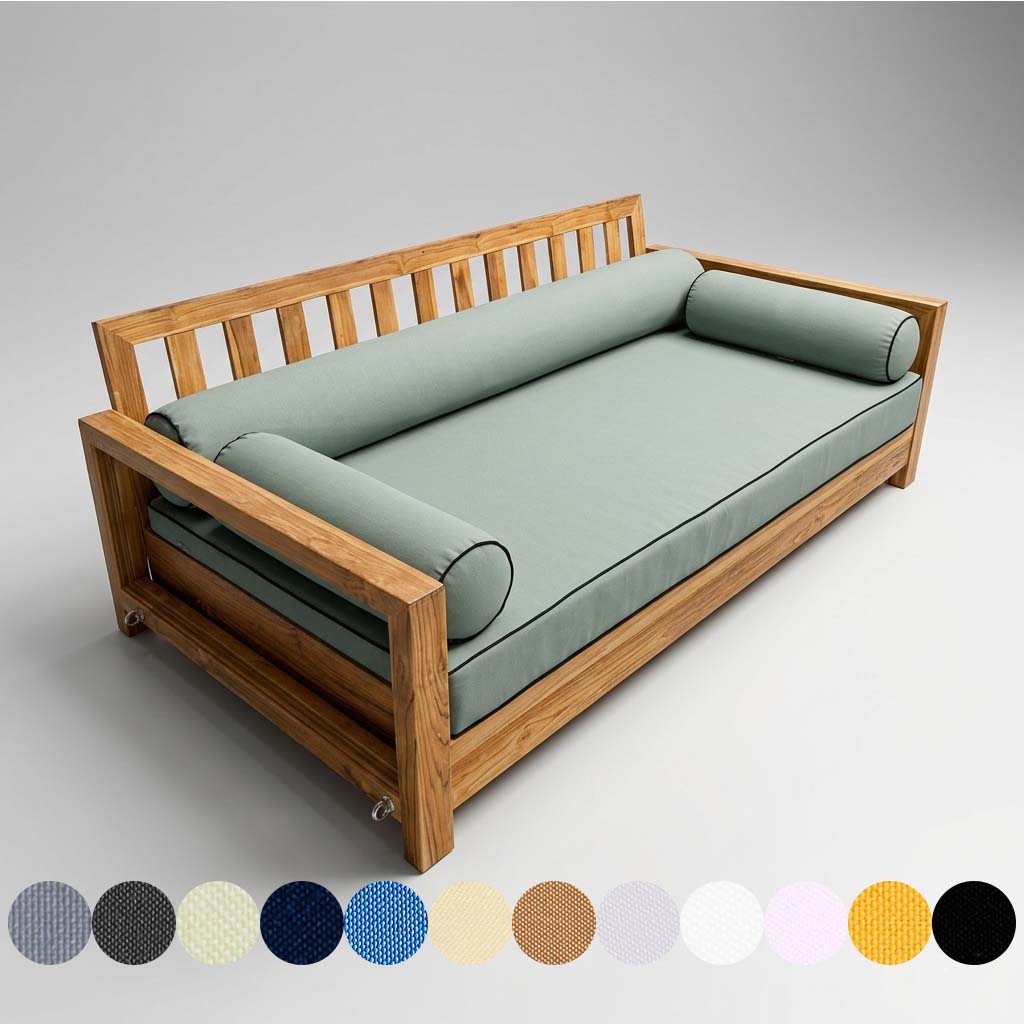 STYLE 6 - Mattress & Pillow Bolster Cushion Cover and Insert for Outdoor Indoor Daybed Porch Swing Bed Twin-XL Size