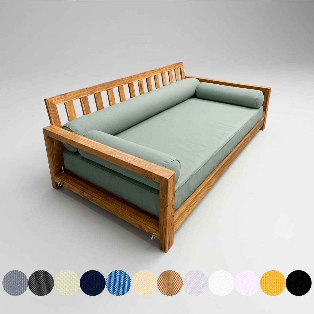 STYLE 6 - Mattress & Pillow Bolster Cushion Cover and Insert for Outdoor Indoor Daybed Porch Swing Bed