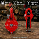 Cable Wire Shackle Pulley, Single Sheave Yarding Block for Wire Rope, Logging, Rigging, Winching, and Towing