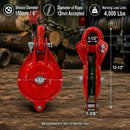 Cable Wire Shackle Pulley, Single Sheave Yarding Block for Wire Rope, Logging, Rigging, Winching, and Towing