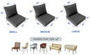 |COVER ONLY| Outdoor Deep Seat Cushion Water Repellent, Patio Furniture Patio Cushion Slipcovers Replacement Seat Cushion Covers