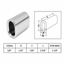 Marine Boat T316 Stainless Steel Wire Rope Oval Sleeves, Crimping Sleeves for Cable Railing, Rigging, Loop Ends, Boat, Dock, and Outdoor Use