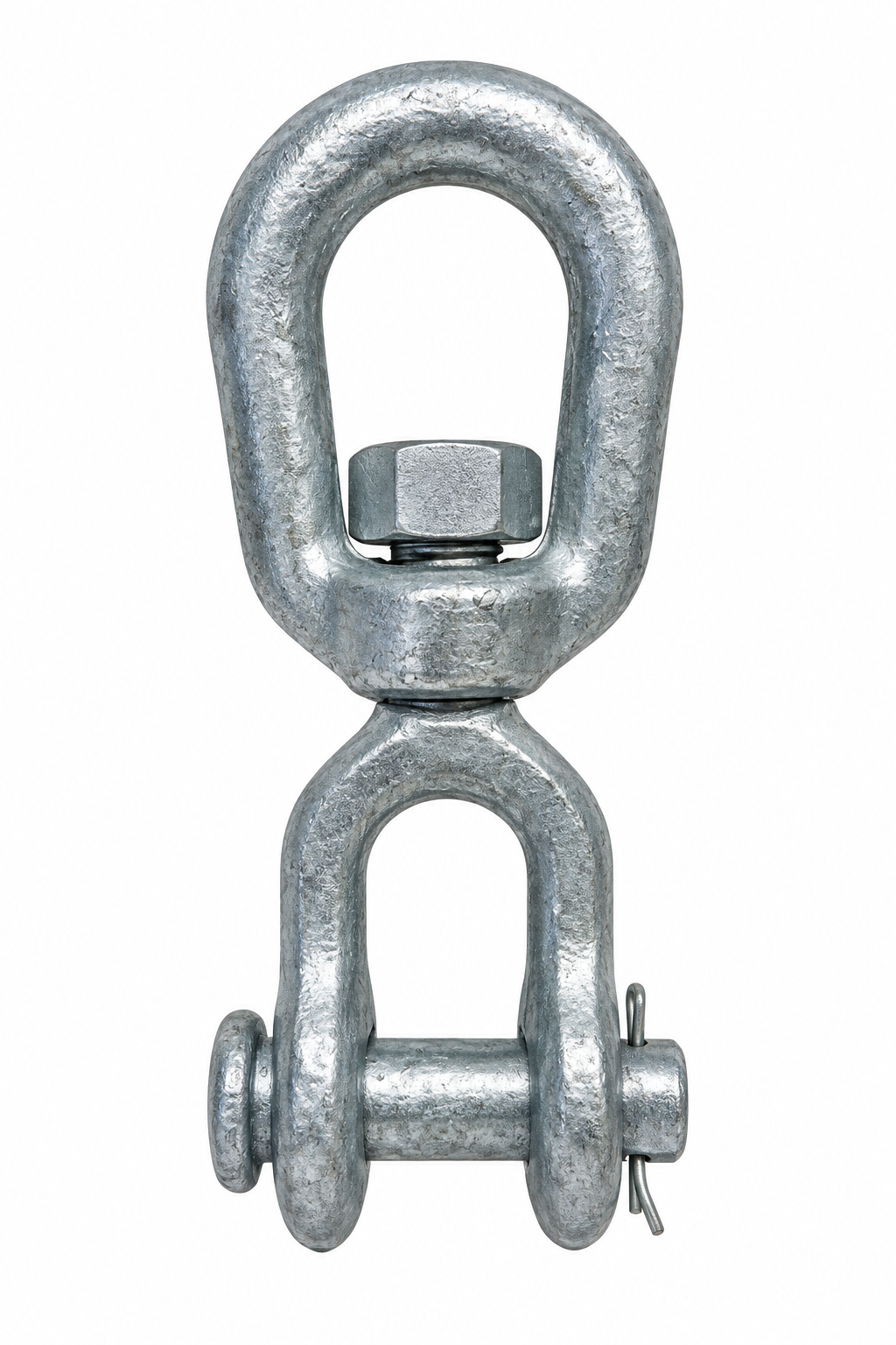 Galvanized Jaw Eye Marine Mooring Swivel, Boat Rigging Swivel Connector for Chain, Anchor, Dock, and Mooring Use