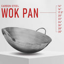 Carbon Steel Wok Pan Gourmet Chef Chinese Traditional Wok Cookware