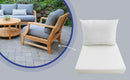 Outdoor/indoor patio sofa deep seat and back cushion inserts – white replacement, insert only