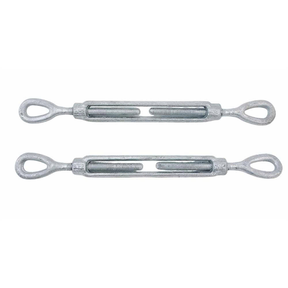 2 Pc 5/16" x 4-1/2" Turnbuckle EYE EYE Pulley Galvanized Drop Forge Swivel Hoist Eye