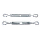 2 Pc 5/16" x 4-1/2" Turnbuckle EYE EYE Pulley Galvanized Drop Forge Swivel Hoist Eye