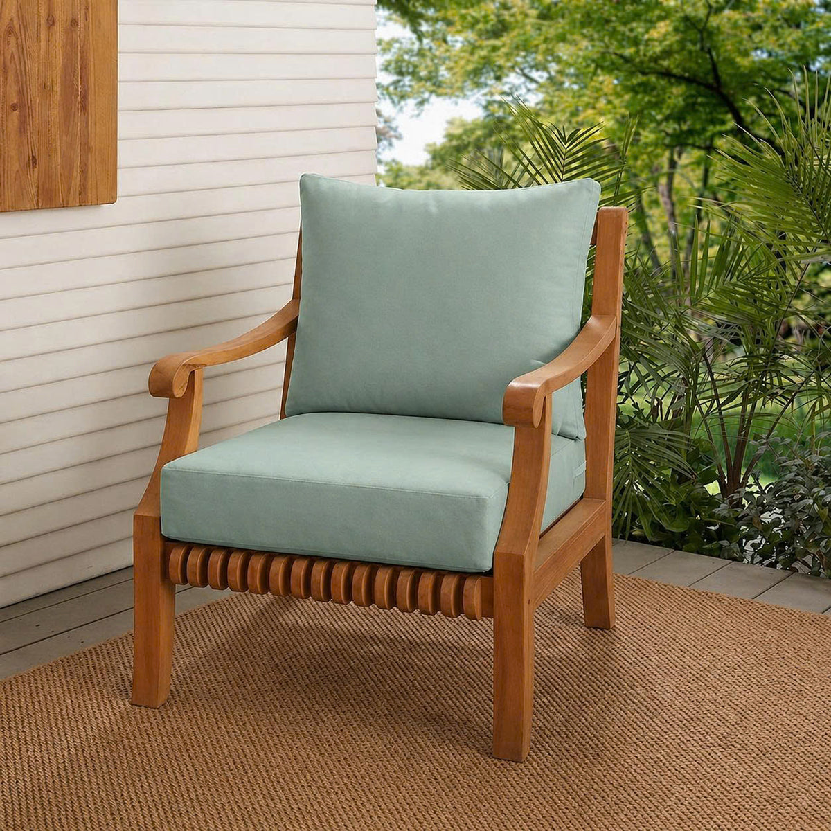 |COVER ONLY| Small Size 23x24x6 Outdoor Deep Seat Cushion , Water Repellent, Patio Furniture Patio Cushion Slipcovers Replacement