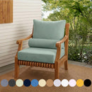 Outdoor Deep Seat Cushion with Bolster, Water Repellent, Patio Deep Seat Backrest Cushion Bolster Pillow Insert and Slipcover Set