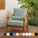 |COVER ONLY| Medium Size 24"x26"x6" Outdoor Deep Seat Cushion with Bolster, Water Repellent, Patio Deep Seat Backrest Cushion Bolster Slipcovers Replacement