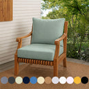 Small Size 23"x24"x6" Outdoor Deep Seat Cushion, Water Repellent, Patio Deep Seat Backrest Cushion Insert & Cover Set