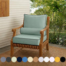 Large Size 26"x30"x6" Outdoor Deep Seat Cushion with Bolster, Water Repellent, Patio Deep Seat Backrest Cushion Bolster Pillow Insert and Slipcover Set