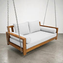Style1 Complete Set Twin Size Wood Patio Sofa Daybed + Cushion Inserts + Covers