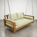 Style1 Complete Set Twin Size Wood Patio Sofa Daybed + Cushion Inserts + Covers