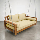 Style1 Complete Set Twin Size Wood Patio Sofa Daybed + Cushion Inserts + Covers