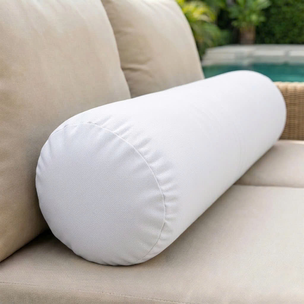 Large Size 26"x6" Outdoor Bolster Pillow Water Repellent Decorative Bolster Pillow Insert and Cover for Porch Swing Couch Sofa Cushion Patio Furniture