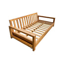 Style1 Complete Set Twin Size Wood Patio Sofa Daybed + Cushion Inserts + Covers