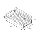 Style1 Complete Set Twin Size Wood Patio Sofa Daybed + Cushion Inserts + Covers