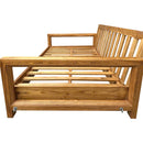 Style1 Complete Set Twin Size Wood Patio Sofa Daybed + Cushion Inserts + Covers