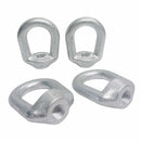 4 Pc Hot Dipped Galvanized 7/8" Thickness Eye Nut With 1"-8 Tap Size 9,000 Lbs WLL