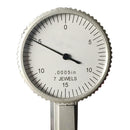 Dial Test Indicator 0.0005" Graduation, 0-15-0 Reading, 7 Jewel Movement, White Face Precision Machinist Indicator for Lathe, Mill & CNC