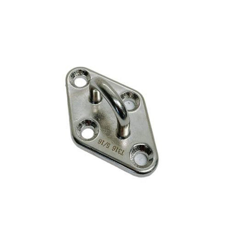 4 Pc Marine Boat Stainless Steel 5/16" Diamond Pad Eye Welded SS316 Eye Pad Lift