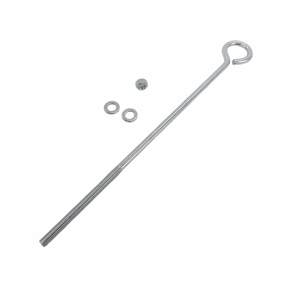 10 Pcs Marine T316 Stainless Steel 3/8'' x 12'' Turned Eye Bolt Nut 140 Lbs WLL