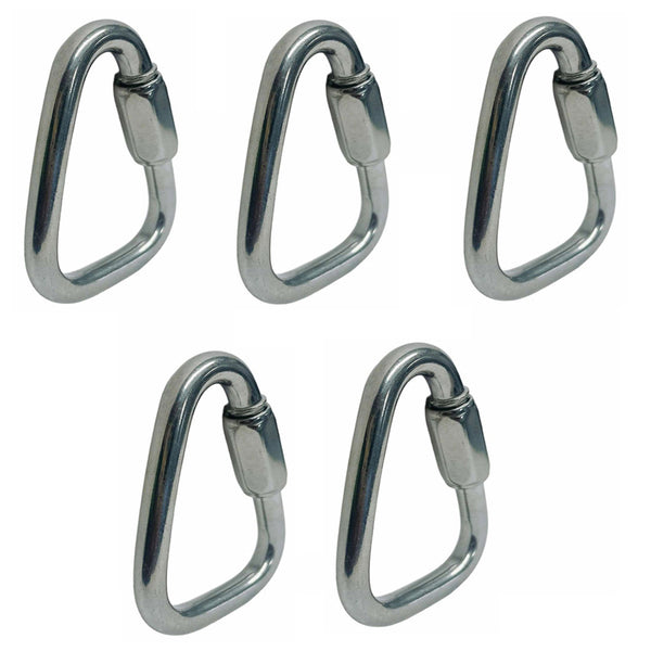 5 Pc 5/16" Marine Stainless Steel 316 Triangle Quick Link Shackle Rig Boating