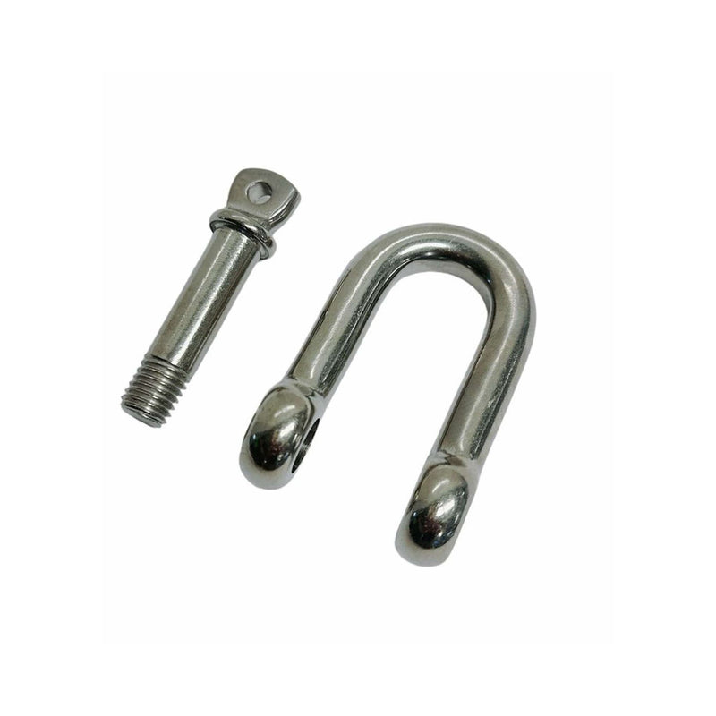 5 PCS 1/2" Chain D type Rigging Bow Shackle Anchor for Boat Stainless Steel Paracord