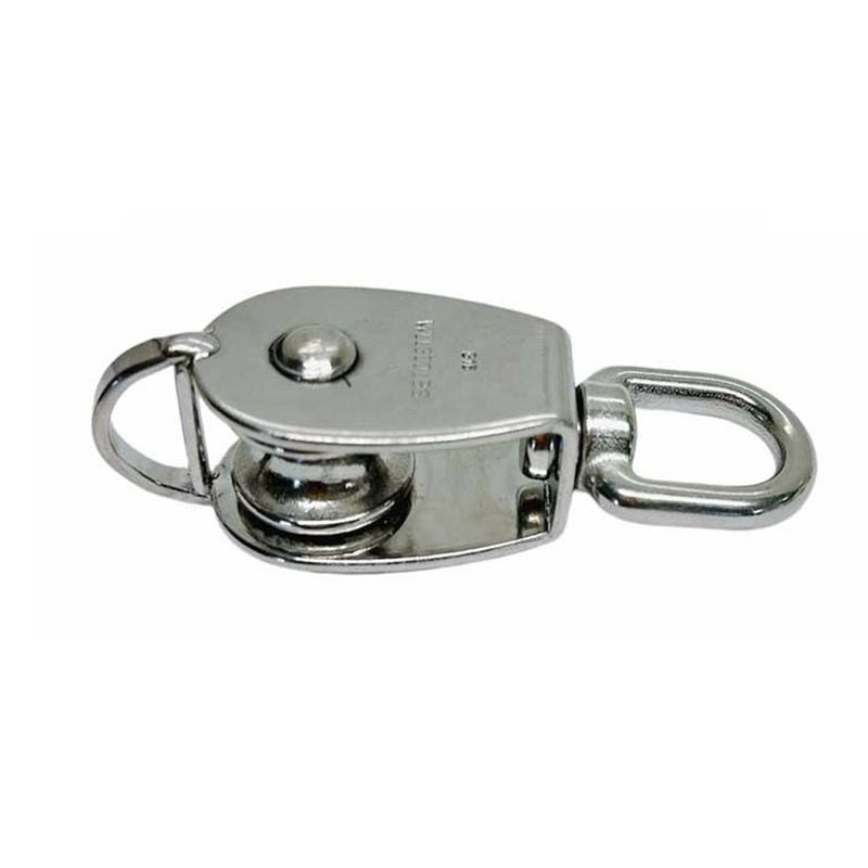 1'' Marine Stainless Steel 316 SINGLE Pulley w- Swivel Eye Hoist Lift 300Lbs