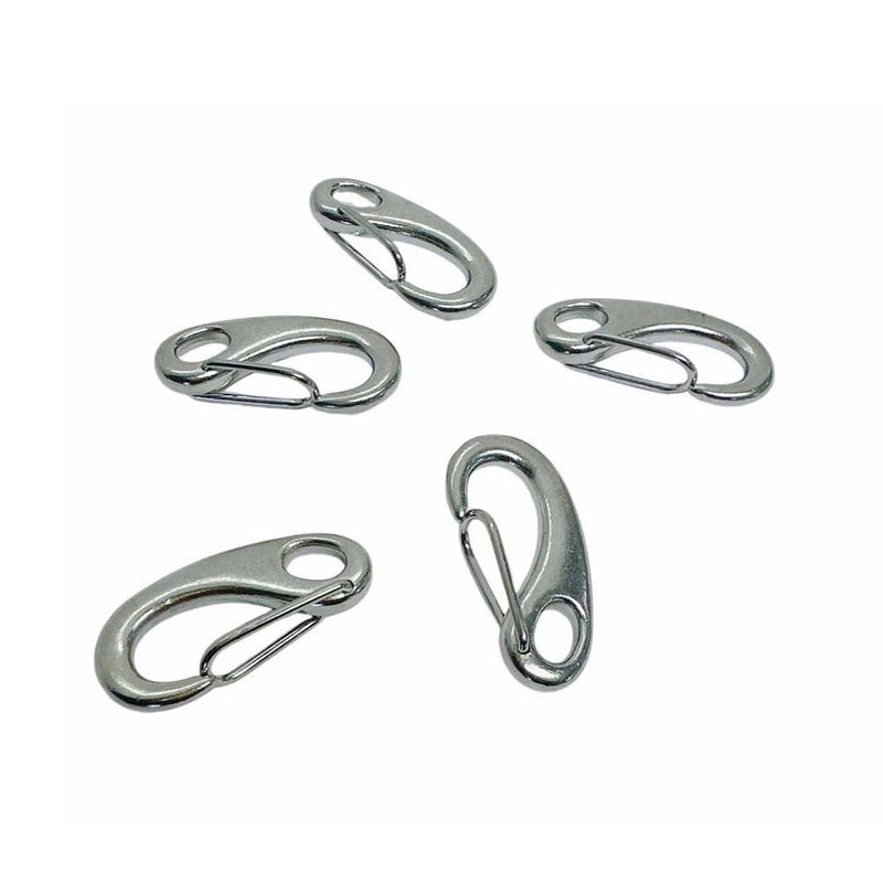 5 PC 2'' Stainless Steel 316 Gate Snap Hook  Carabiner Boat Rigging 400 Lbs