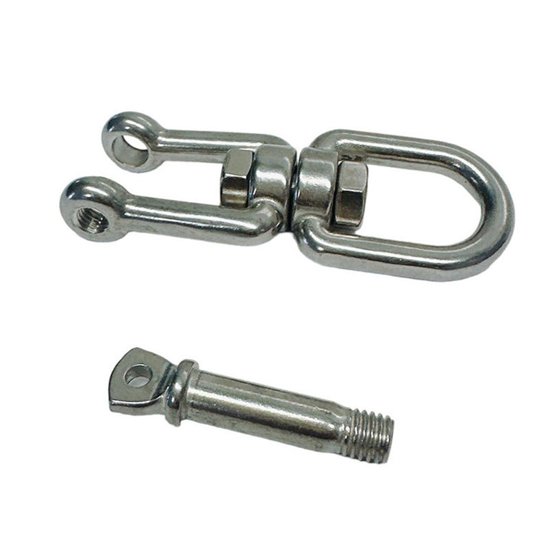 Stainless Steel 3/8" JAW EYE Swivel Marine Mooring SS-316 - 1500 lbs
