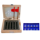 5 PC 1/4'' Indexable Carbide Insert Lathe Turning Tool Bit + 10 Pc Tips COMBO