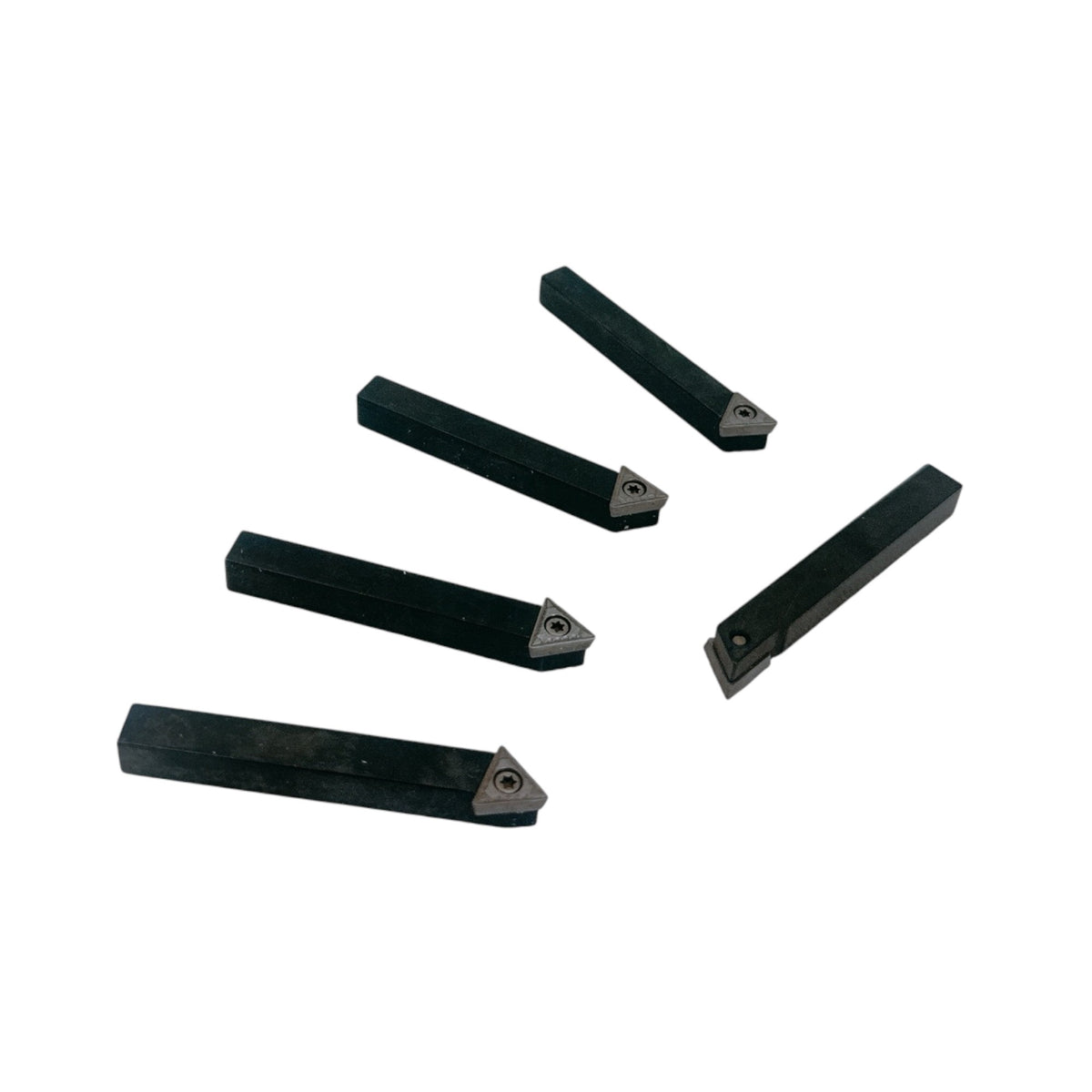 5 PC 1/4'' Indexable Carbide Insert Lathe Turning Tool Bit + 10 Pc Tips COMBO