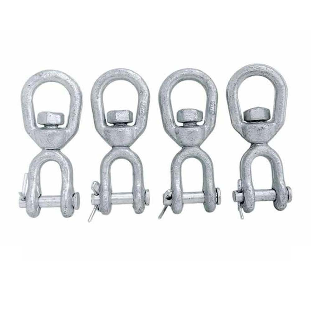 4 Pc Marine Boat Mooring Hot Dipped Galvanized 5/16" Jaw Eye Swivel 1250 Lbs WLL