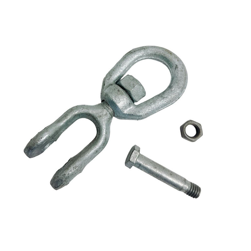 3/8" JAW EYE Swivel Marine Mooring Galvanized 2250 lbs