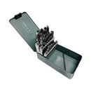 29 Pc HSS 1/16 - 1/2" By 64ths Jobber Drill Set Metal Index Straight Shank Drilling