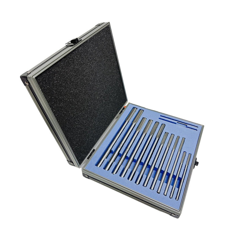 14 Pc 0.124-0.501" HSS Chucking Reamer Set Straight Shank Flute Decimal Sizes