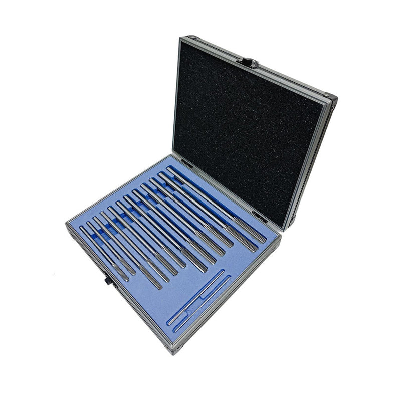 14 Pc 0.124-0.501" HSS Chucking Reamer Set Straight Shank Flute Decimal Sizes
