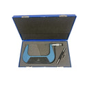 5-6 inch digital micrometer .0001" precision tool in blue case with accessories.
