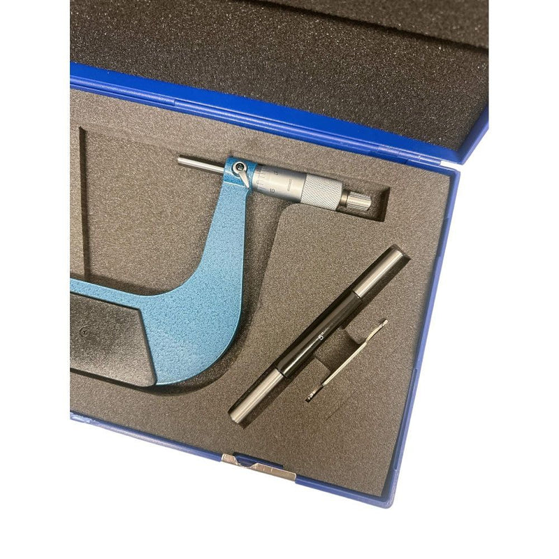 5-6" Outside Micrometer Baked Enamel Frame 0.0001 Graduation Ratchet Stop