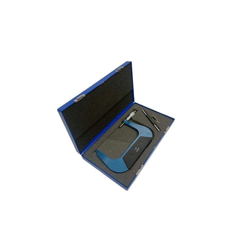 5-6" Outside Micrometer Baked Enamel Frame 0.0001 Graduation Ratchet Stop