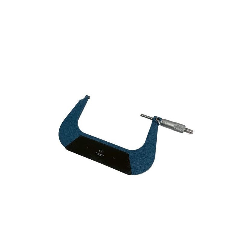 5-6" Outside Micrometer Baked Enamel Frame 0.0001 Graduation Ratchet Stop