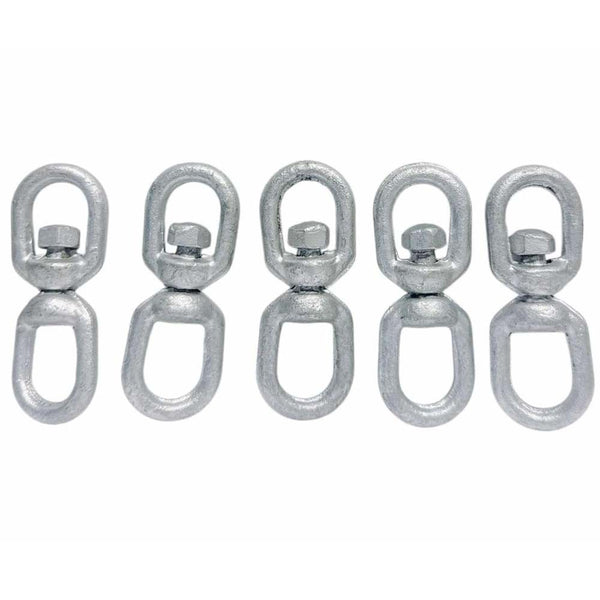 1/4" galvanized eye to eye marine swivel, 850 lbs load capacity