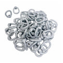 50 Pc Hot Dipped Galvanized 5/16" Thickness Eye Nut With 3/8"-16 Tap 1250 Lbs WLL