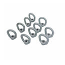 10 Pc Hot Dipped Galvanized 5/16" Thickness Eye Nut With 3/8"-16 Tap 1250 Lbs WLL